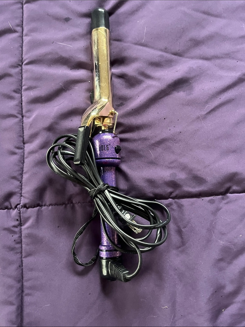 Purple Glitter Curling Iron